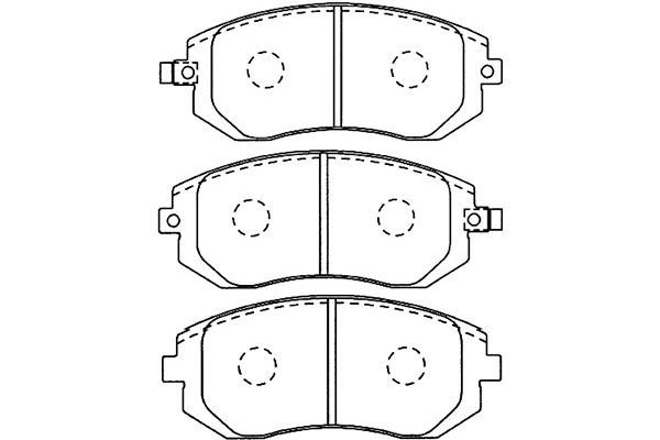 KAVO PARTS Bremžu uzliku kompl., Disku bremzes BP-8017